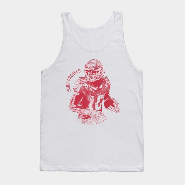 Isiah Pacheco Kansas City Vinatge Mono Tank Top by Chunta_Design